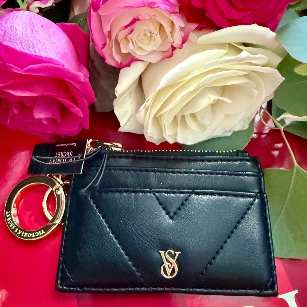 Victoria's Secret Card Holder Keychain In Black NWT